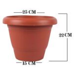 Garden Heavy Plastic Planter Pot / Gamla  (Brown, Pack of 1) - Sleeve Design by Nari Haat, Indian ethnic wear, women ...