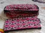 Travel Makeup Bag with Small Pouch – Waterproof Cosmetic Organizer - Neckline Detail by Nari Haat, Indian ethnic we...