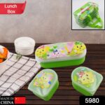 Tiffin Box Smart Lunch Box High Quality 3 box Lunch Box Leak Proof Lunch Box - With Dupatta by Nari Haat, Indian ethn...