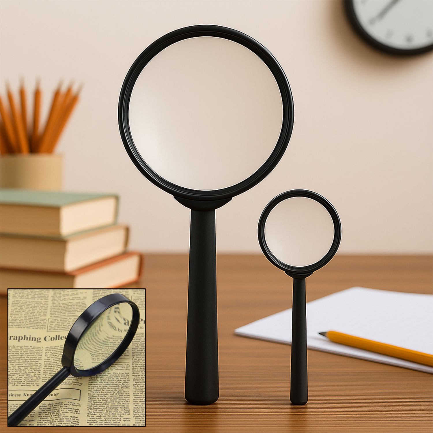 2 Pc Set Magnifying Glass Lens for Reading