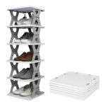 Foldable Shoe Rack (1 Pc, 6 Layers): Space-Saving, Entryway Storage - Sleeve Design by Nari Haat, Indian ethnic wear,...