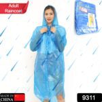Portable Adult Waterproof Raincoat Cardigan for Outdoor Travel (1 Pc) - With Dupatta by Nari Haat, Indian ethnic wear...