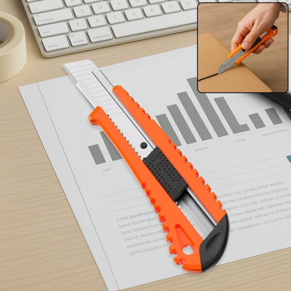 Multi-Use Heavy Duty Iron Cutter – Precision Utility Knife Blade (18mm) - Front View by Nari Haat, Indian ethnic we...