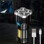 Rechargeable 4-LED Torch Light for Camping