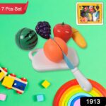 Realistic Sliceable Fruits Cutting Play Toy Set (7 Pcs Set) - With Dupatta by Nari Haat, Indian ethnic wear, women cl...