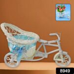 Plastic Cycle Flower vases for Home decor; Bicycle Flower Pot Stand - With Dupatta by Nari Haat, Indian ethnic wear, ...