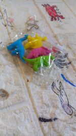 Small Dinosaur Shaped Erasers (4 Pc): Animal Erasers for Kids (School Supplies) - Full Detail by Nari Haat, Indian et...