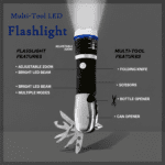Battery Operated Multi-Tool LED Flashlight – All in One Tool Light (1 Pc) - Back View by Nari Haat, Indian ethnic w...