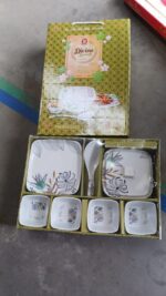 Divine lunch Tableware, Dinner Set (11 Pcs Set) - Fabric Detail by Nari Haat, Indian ethnic wear, women clothing, des...