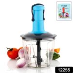 6 Blades Manual Hand-Press Vegetable Chopper (1100 ML / Mix Color) - With Dupatta by Nari Haat, Indian ethnic wear, w...