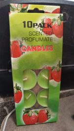 8–9 Hour Unscented Smokeless Candles for Festivals, Parties & Dinners (10 Pc) - Fabric Detail by Nari Haat, Indian ...