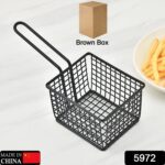frying baskets for chips Stainless Steel Snack Basket Potato Mesh Strainer Basket - With Dupatta by Nari Haat, Indian...