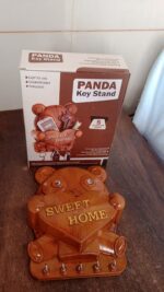 Cute Plastic Panda Key Holder, Wall Key Rack with 5 Hooks (1 Pc) - Full Detail by Nari Haat, Indian ethnic wear, wome...