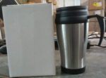 Stainless Steel Vacuum Glass Insulated Glass Coffee Cups, Tumbler (With Lid & Handle / 1 pc) - Full Detail by Nari Ha...