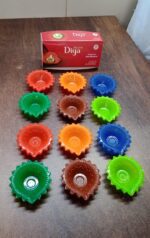 Silicone Diya for Diwali Attractive Design Colourful Diya Combo, Diwali (12 Pcs Set) - Full Detail by Nari Haat, Indi...