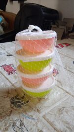 Multipurpose Small Round Plastic Bowl / Katori With Lid,  Chutney Bowl (4 Pcs Set) - Full Detail by Nari Haat, Indian...