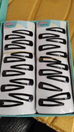 Metal Tik Tak Hair Clips (12 Pcs Set), Hair accessories - Fabric Detail by Nari Haat, Indian ethnic wear, women cloth...