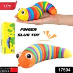 3D Rainbow Color Plastic Slug Fidget Toys, Stress Relieving Toy, Sensory Slug Toy for Boys and Girls, Finger slug Toy...