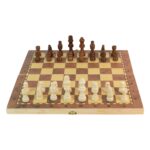 Foldable Wooden Chess Board Set (30 × 30 Cm / 1 Set) - Sleeve Design by Nari Haat, Indian ethnic wear, women clothin...
