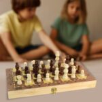 Foldable Wooden Chess Board Set (30 × 30 Cm / 1 Set) - Back View by Nari Haat, Indian ethnic wear, women clothing, d...