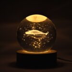 Fish 3D Crystal Ball lamps With Base (1 Pc) - Closeup Embroidery by Nari Haat, Indian ethnic wear, women clothing, de...