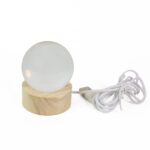 Ganpati 3D Crystal Ball lamps With Wood Base - Sleeve Design by Nari Haat, Indian ethnic wear, women clothing, design...