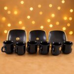 Sweet Buzz 9-Piece Seashell Ceramic Cup Set – Ideal for Home & Gifts - Closeup Embroidery by Nari Haat, Indian ethn...