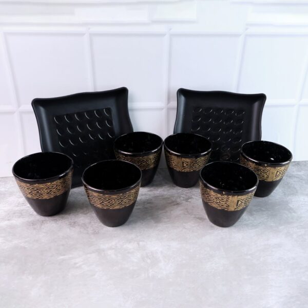 2 Bowl & 6 Glass Snake Set ( 8 Pc Set ) - Front View by Nari Haat, Indian ethnic wear, women clothing, designer suit