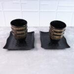 2 Bowl & 6 Glass Snake Set ( 8 Pc Set ) - Back View by Nari Haat, Indian ethnic wear, women clothing, designer suit