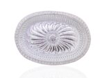 Multipurpose Royal Design Oval Silver Gift Tray - Back View by Nari Haat, Indian ethnic wear, women clothing, designe...