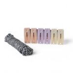 Cloth Drying Rope with Clips – Convenient and Durable Hanging Solution (7 Pc Set) - Sleeve Design by Nari Haat, Ind...