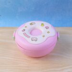 Donut Shaped Double Insulated 3 Compartment Lunch Box (1 Pc / Mix Color) - Fabric Detail by Nari Haat, Indian ethnic ...