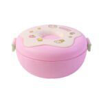 Donut Shaped Double Insulated 3 Compartment Lunch Box (1 Pc / Mix Color) - Sleeve Design by Nari Haat, Indian ethnic ...