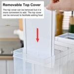 Easy Flow Cereal Dispenser for Kitchen 3 in 1 Push Button Wall Mount Container - Full Detail by Nari Haat, Indian eth...