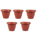 Garden Heavy Plastic Planter Pot / Gamla  (Brown, Pack of 1) - Back View by Nari Haat, Indian ethnic wear, women clot...