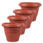 Garden Heavy Plastic Planter Pot / Gamla  (Brown, Pack of 1) - Front View by Nari Haat, Indian ethnic wear, women clo...