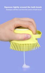 Silicone Massage Bath Body Brush Soft Bristle With Shampoo Dispenser - Neckline Detail by Nari Haat, Indian ethnic we...