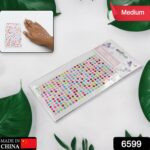 Self Adhesive Multi Size Shaped Shining Stones Crystals Stickers - With Dupatta by Nari Haat, Indian ethnic wear, wom...