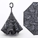Printed Travel Windproof Umbrella (Reverse Umbrella) - Sleeve Design by Nari Haat, Indian ethnic wear, women clothing...