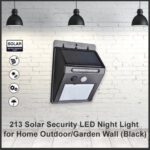 Solar Security LED Night Light for Home Outdoor / Garden Wall (Black) (30-LED Lights) - Closeup Embroidery by Nari Ha...