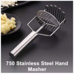 Stainless Steel Hand (Mash for Dal / Vegetable / Potato / Baby Food / pav bhaji) - Fabric Detail by Nari Haat, Indian...