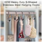 Heavy Duty S-Shaped Stainless Steel Hanging Hooks - 5 pcs - Back View by Nari Haat, Indian ethnic wear, women clothin...