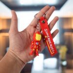 Cute Cartoon Silicone 3D Key Chain with Metal Hook & Strap (Pack of 1) - Closeup Embroidery by Nari Haat, Indian ethn...