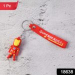 Cute Cartoon Silicone 3D Key Chain with Metal Hook & Strap (Pack of 1) - With Dupatta by Nari Haat, Indian ethnic wea...