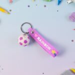 Cute Silicone 3D Key Chain with Metal Hook & Strap (Pack of 1) - Fabric Detail by Nari Haat, Indian ethnic wear, wome...