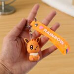 Cute Cartoon Silicone 3D Key Chain with Metal Hook & Strap (Pack of 1) - Neckline Detail by Nari Haat, Indian ethnic ...