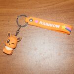 Cute Cartoon Silicone 3D Key Chain with Metal Hook & Strap (Pack of 1) - Fabric Detail by Nari Haat, Indian ethnic we...