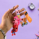 Cute Cartoon Silicone 3D Key Chain with Metal Hook & Strap (Pack of 1) - Back View by Nari Haat, Indian ethnic wear, ...