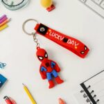 Cute Cartoon Silicone 3D Key Chain with Metal Hook & Strap (Pack of 1) - Fabric Detail by Nari Haat, Indian ethnic we...