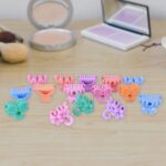 Plastic Small Hair Clips Girls Kids Hair Accessories (3 Pcs Set / Mix Color & Design) - Closeup Embroidery by Nari Ha...